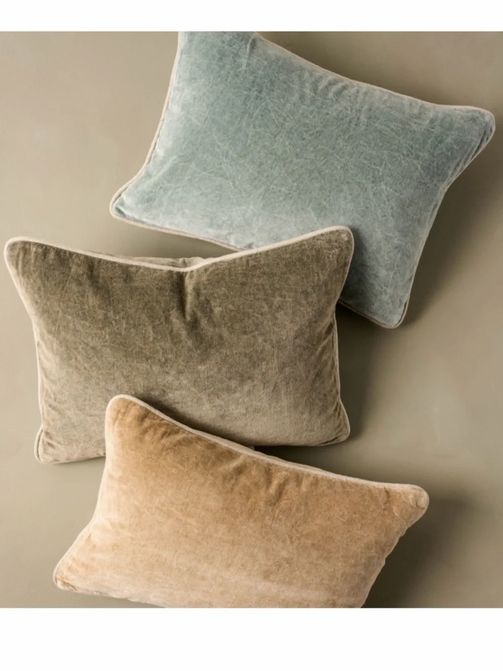 Heirloom Velvet Lumbar Pillow in Bay Green - Picture 3 of 9